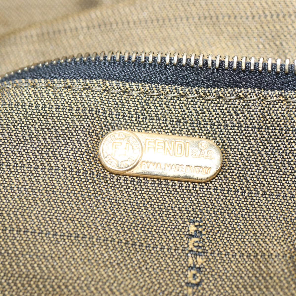 FENDI Zucca Canvas Vanity Cosmetic Pouch Brown Black65535