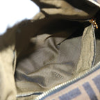 FENDI Zucca Canvas Vanity Cosmetic Pouch Brown Black65535