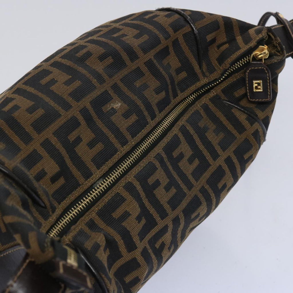 FENDI Zucca Canvas Vanity Cosmetic Pouch Brown Black65535