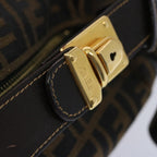 FENDI Zucca Canvas Vanity Cosmetic Pouch Brown Black65535