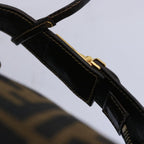 FENDI Zucca Canvas Vanity Cosmetic Pouch Brown Black65535