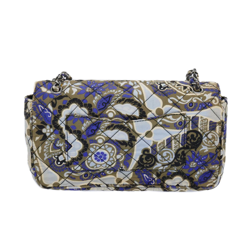 PRADA Chain Shoulder Bag Nylon Brown Blue  65541A