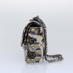 PRADA Chain Shoulder Bag Nylon Brown Blue  65541A