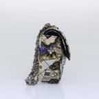 PRADA Chain Shoulder Bag Nylon Brown Blue  65541A