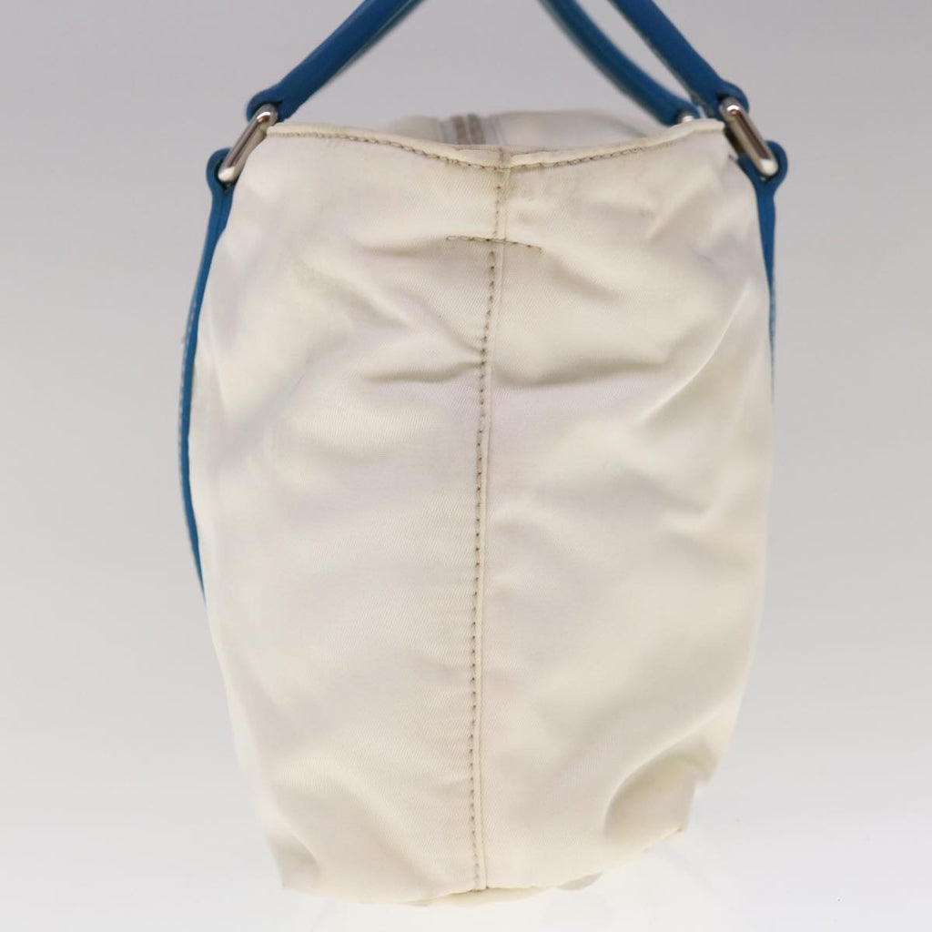PRADA Hand Bag Nylon 2way White Blue  65542