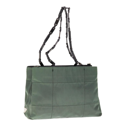 PRADA Shoulder Bag Nylon Green  65556