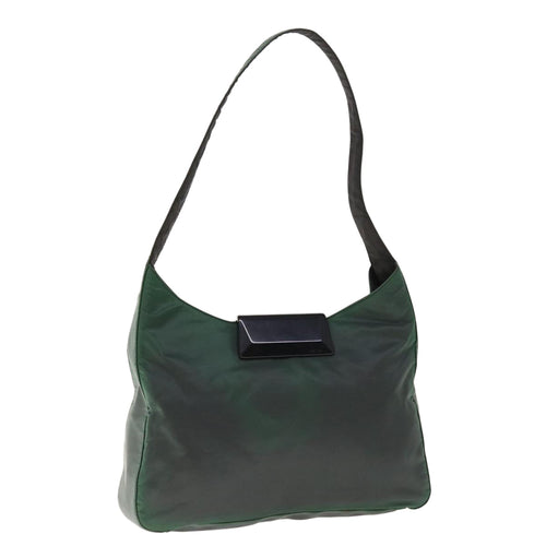 PRADA Shoulder Bag Nylon Green  65557
