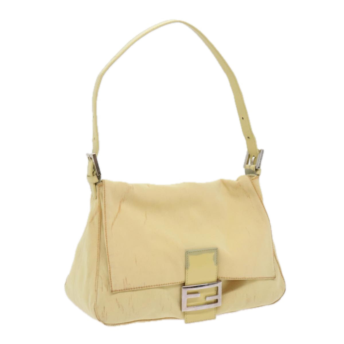 FENDI Mamma Baguette Shoulder Bag Nylon Yellow65559