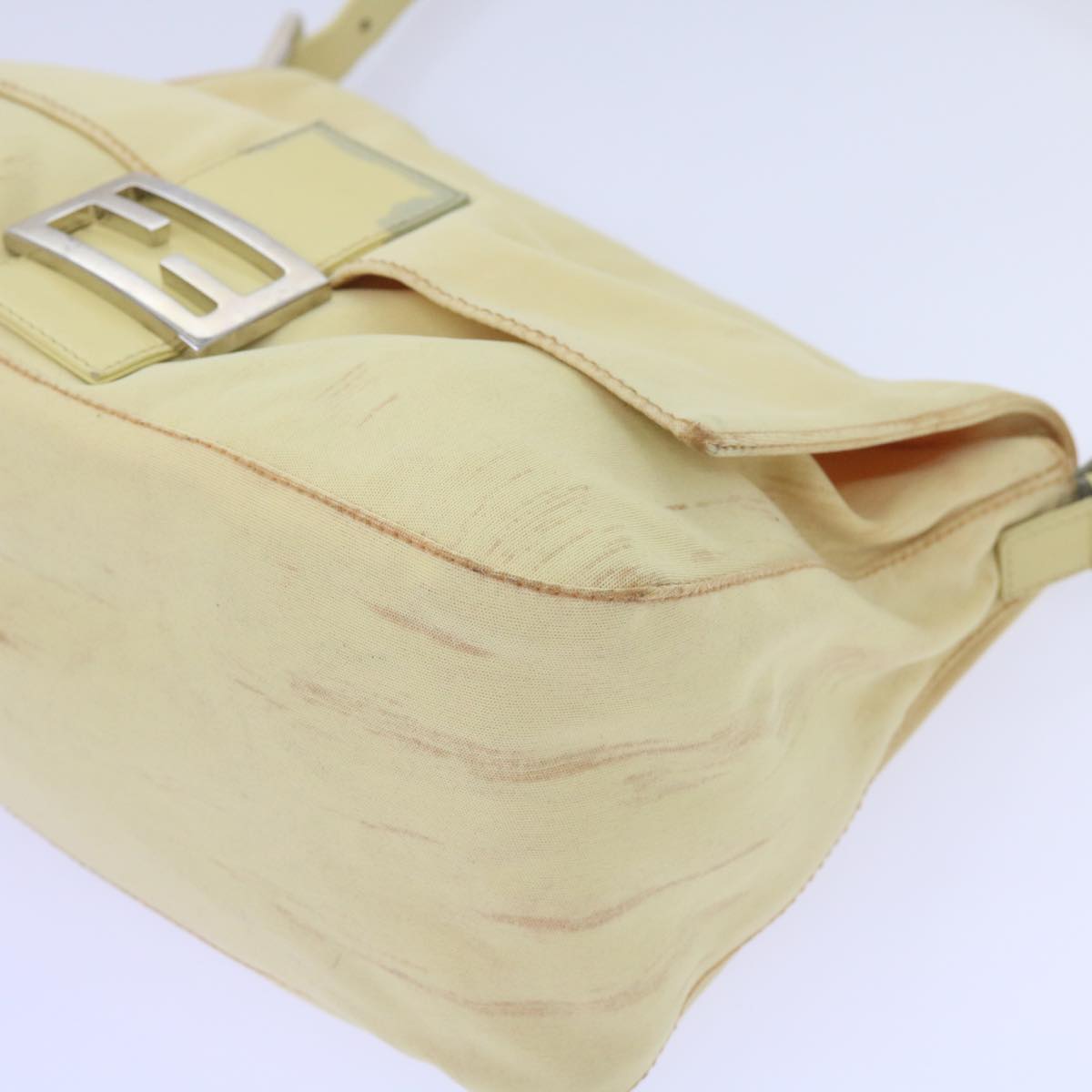 FENDI Mamma Baguette Shoulder Bag Nylon Yellow65559