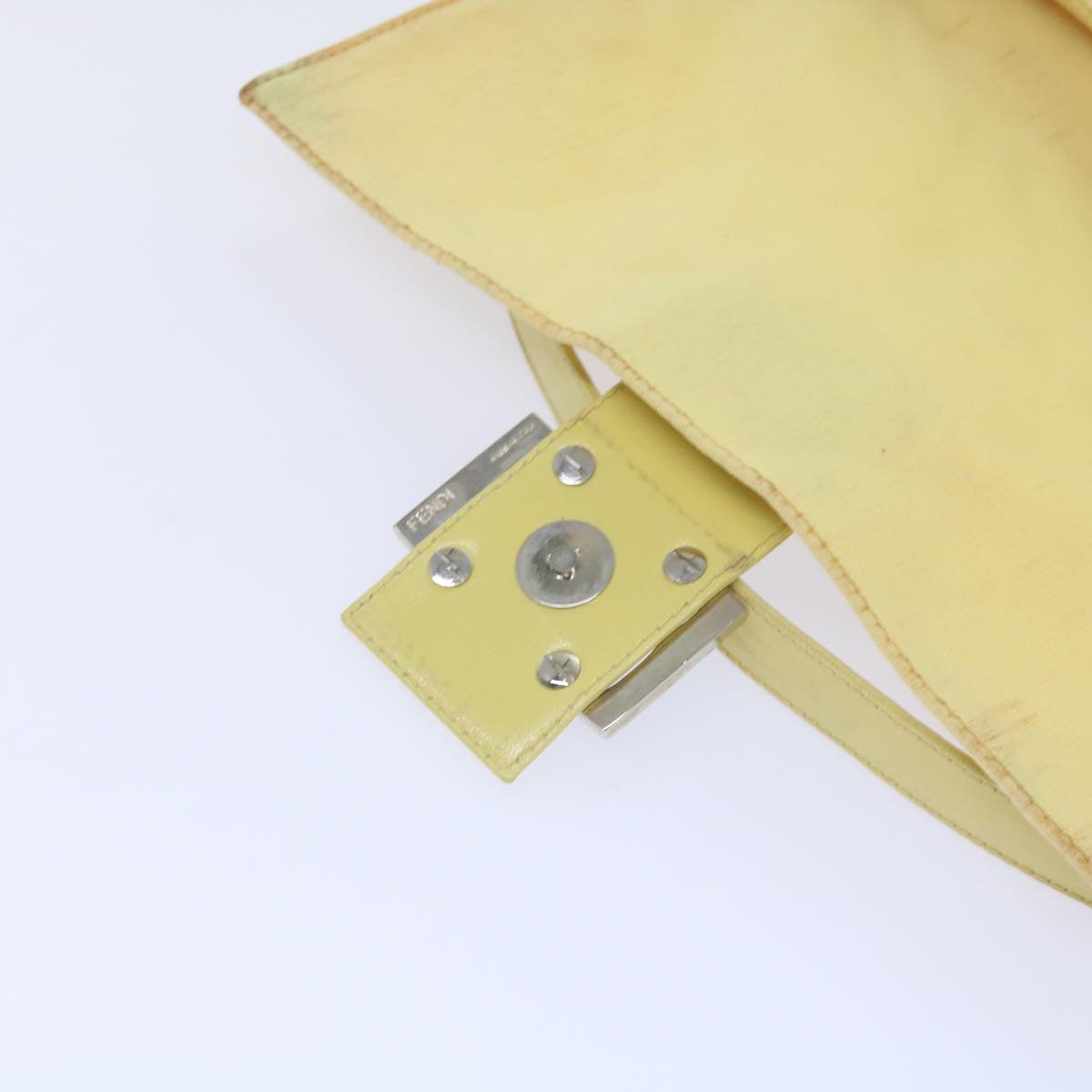 FENDI Mamma Baguette Shoulder Bag Nylon Yellow65559