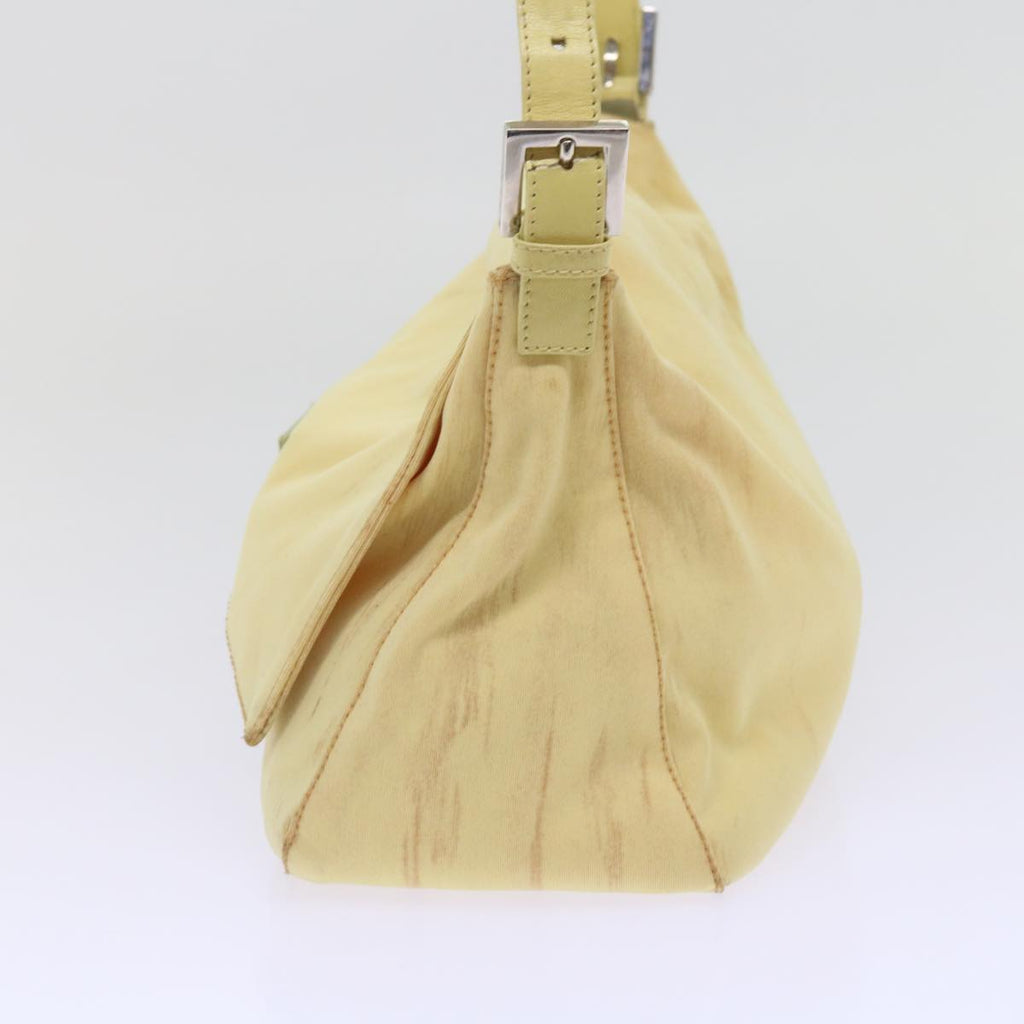 FENDI Mamma Baguette Shoulder Bag Nylon Yellow65559