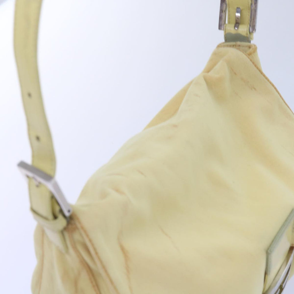 FENDI Mamma Baguette Shoulder Bag Nylon Yellow65559