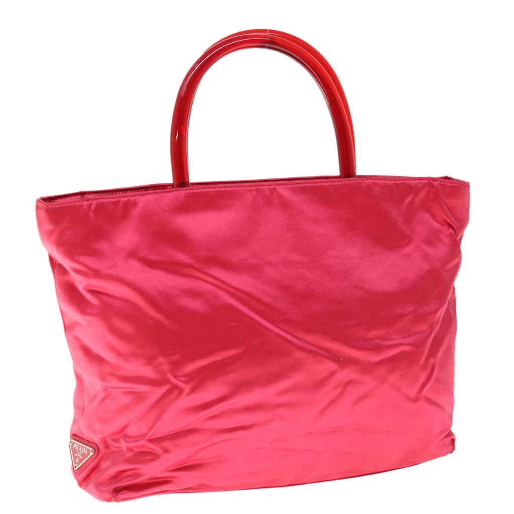 PRADA Hand Bag Velor Pink  65566