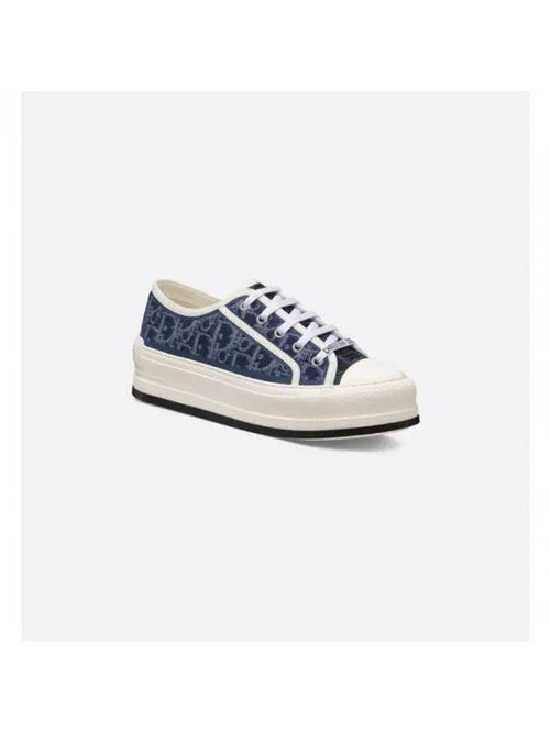 Walk'n'Dior Platform Cotton Low Top Sneaker Blue Dior