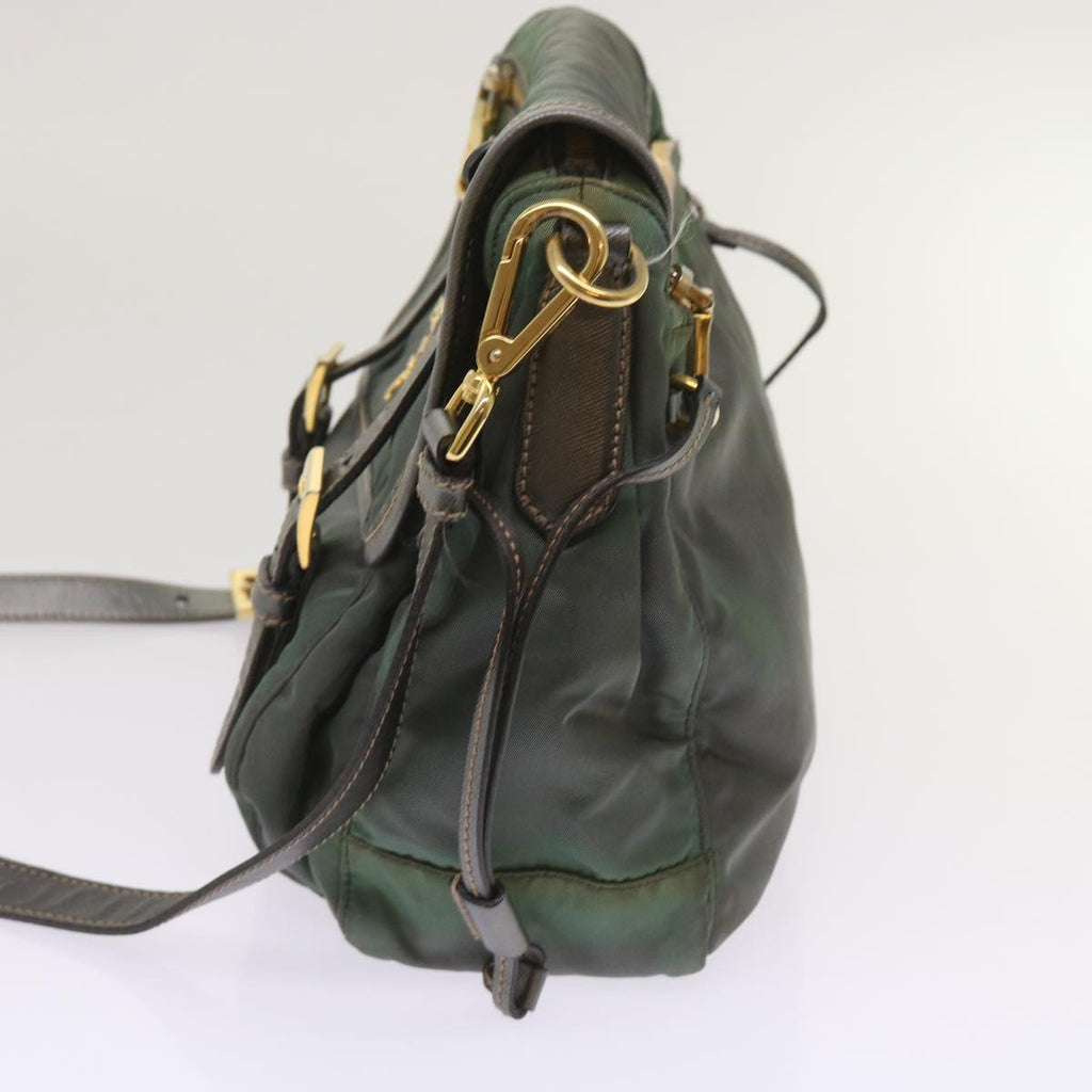 PRADA Shoulder Bag Nylon Khaki  65578