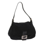 FENDI Mamma Baguette Shoulder Bag Nylon Black65587
