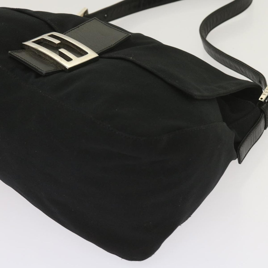 FENDI Mamma Baguette Shoulder Bag Nylon Black65587