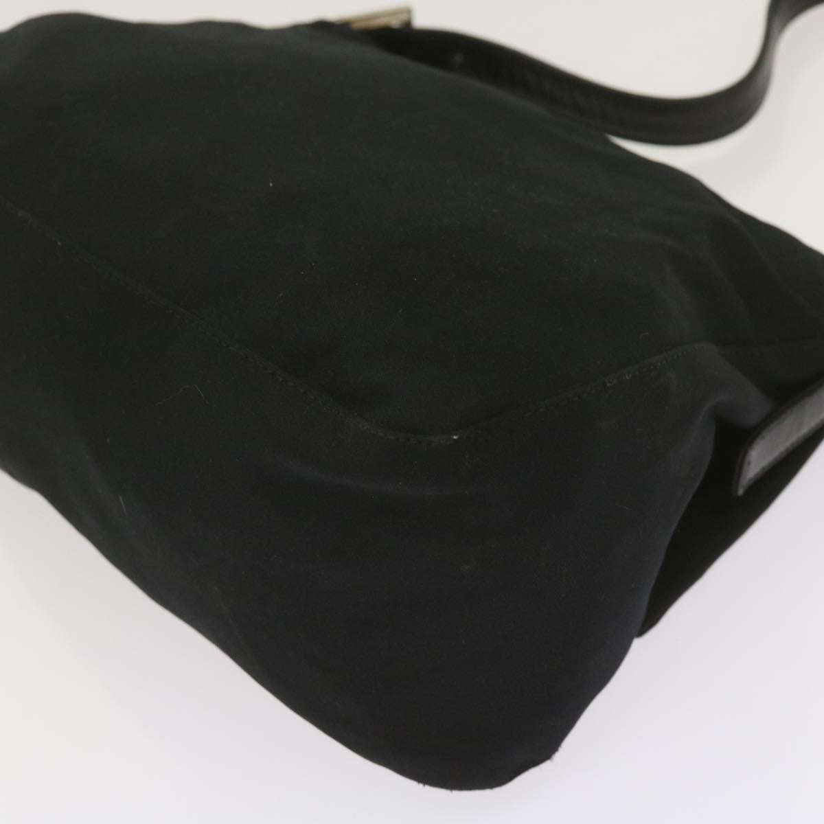 FENDI Mamma Baguette Shoulder Bag Nylon Black65587