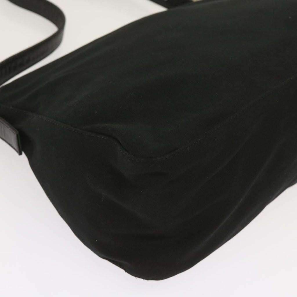 FENDI Mamma Baguette Shoulder Bag Nylon Black65587