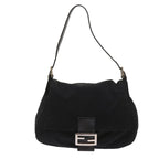 FENDI Mamma Baguette Shoulder Bag Nylon Black65587