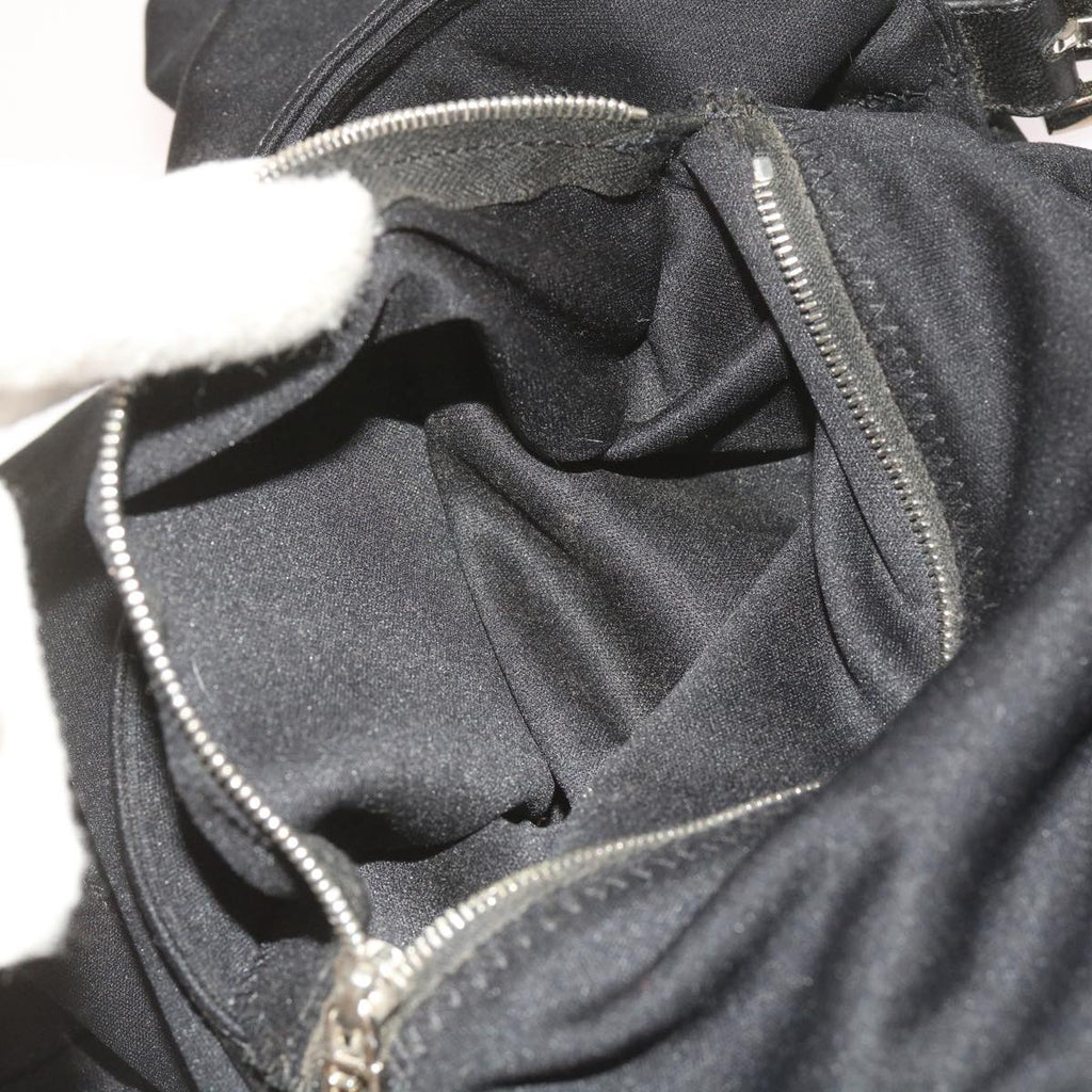 FENDI Mamma Baguette Shoulder Bag Nylon Black65587