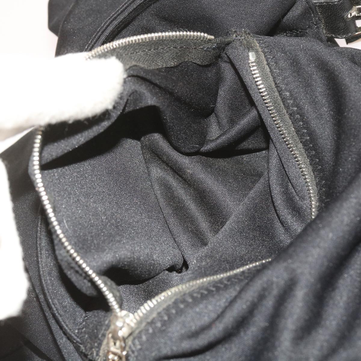 FENDI Mamma Baguette Shoulder Bag Nylon Black65587