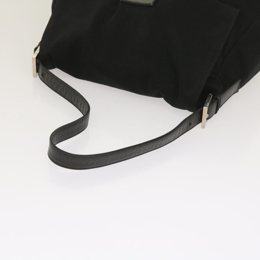 FENDI Mamma Baguette Shoulder Bag Nylon Black65587