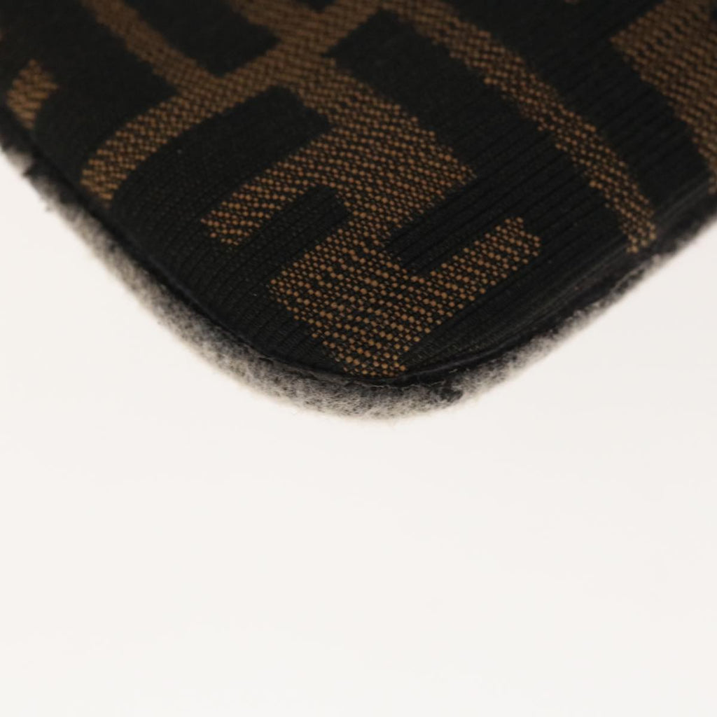 FENDI Zucca Canvas Mamma Baguette Shoulder Bag Brown Black65651