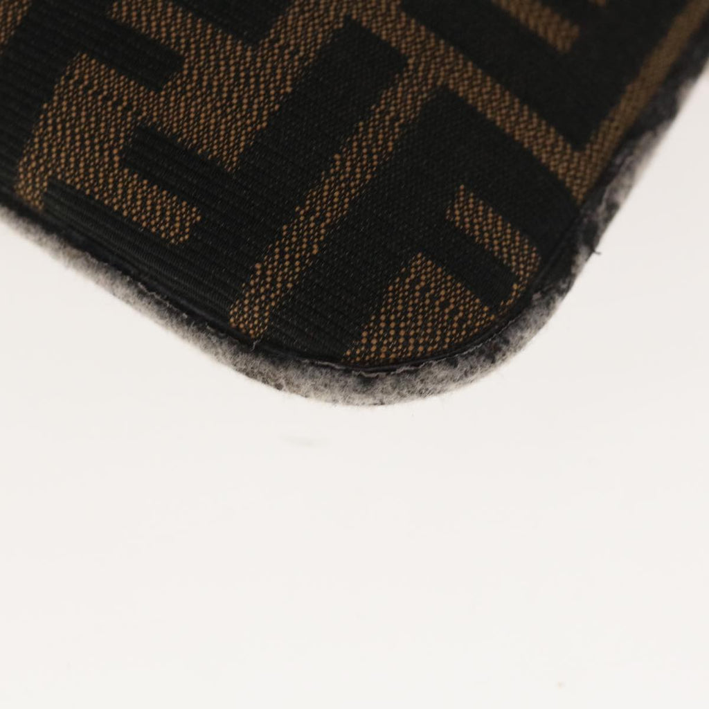 FENDI Zucca Canvas Mamma Baguette Shoulder Bag Brown Black65651