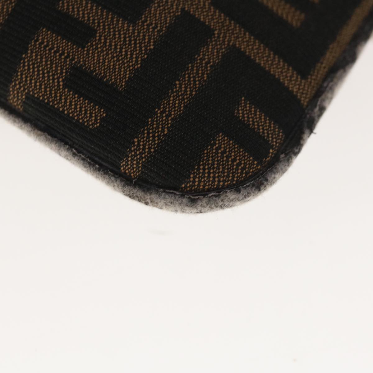 FENDI Zucca Canvas Mamma Baguette Shoulder Bag Brown Black65651