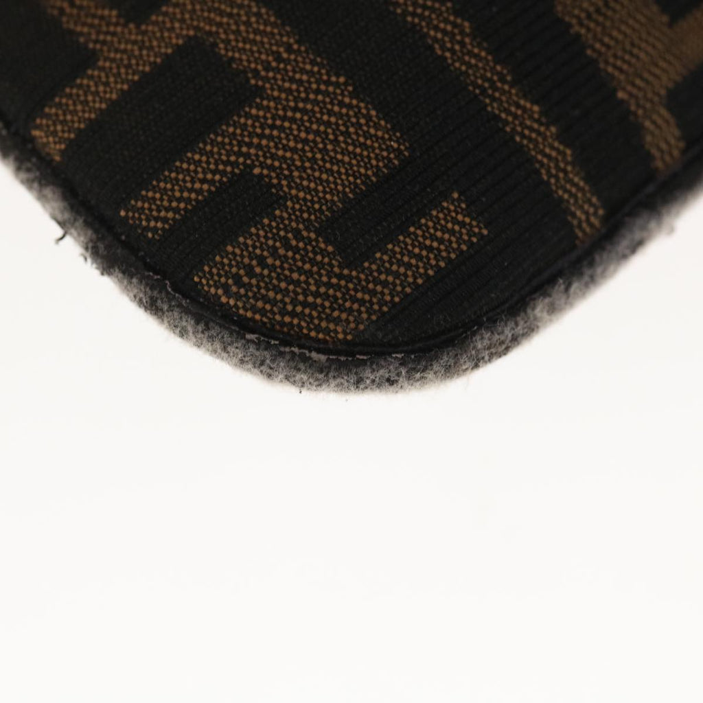 FENDI Zucca Canvas Mamma Baguette Shoulder Bag Brown Black65651