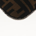FENDI Zucca Canvas Mamma Baguette Shoulder Bag Brown Black65651