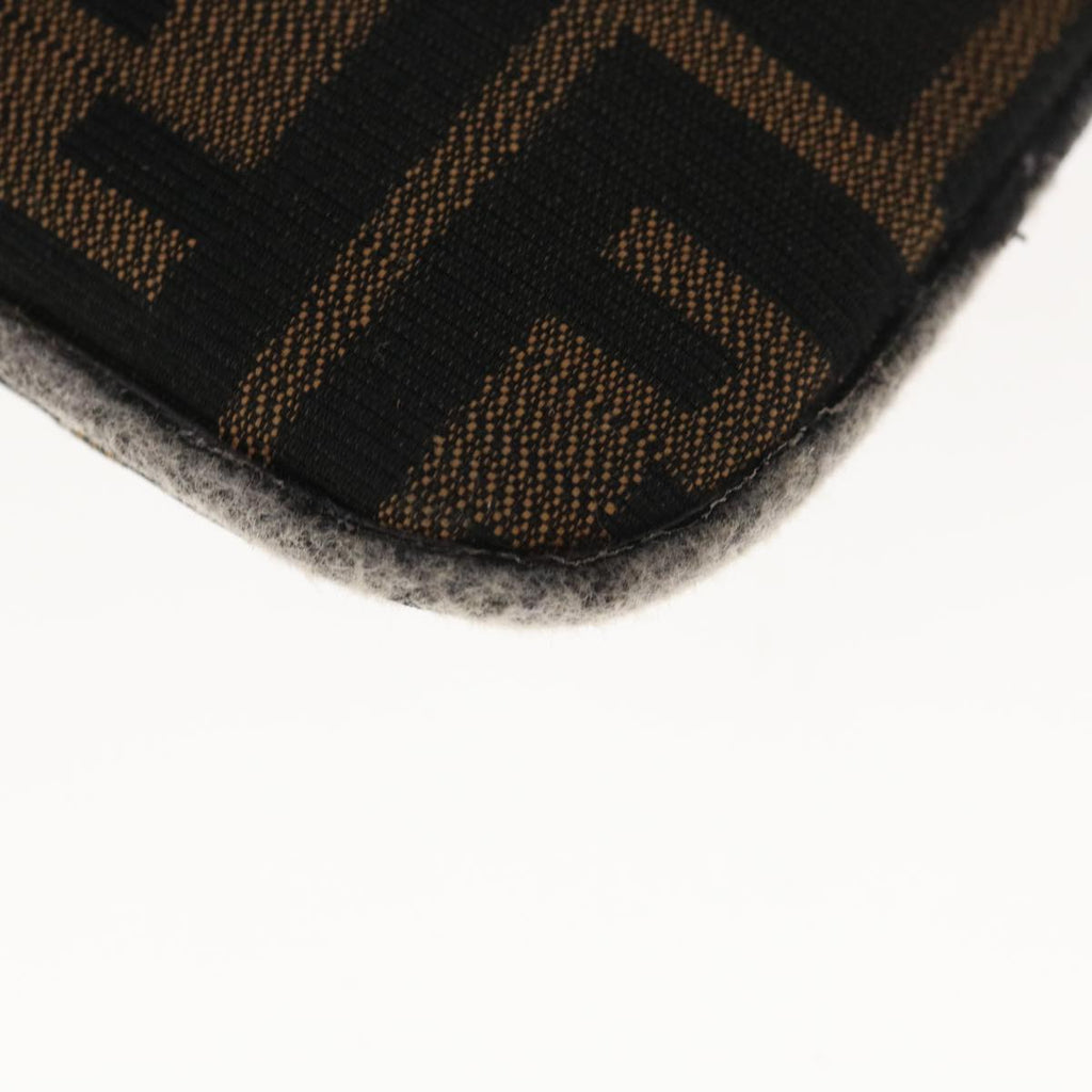 FENDI Zucca Canvas Mamma Baguette Shoulder Bag Brown Black65651