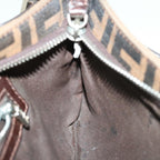 FENDI Zucca Canvas Mamma Baguette Shoulder Bag Brown Black65651