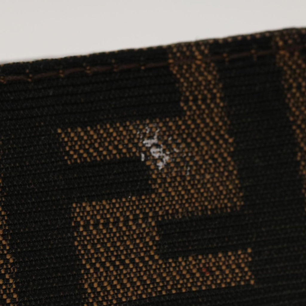 FENDI Zucca Canvas Mamma Baguette Shoulder Bag Brown Black65651