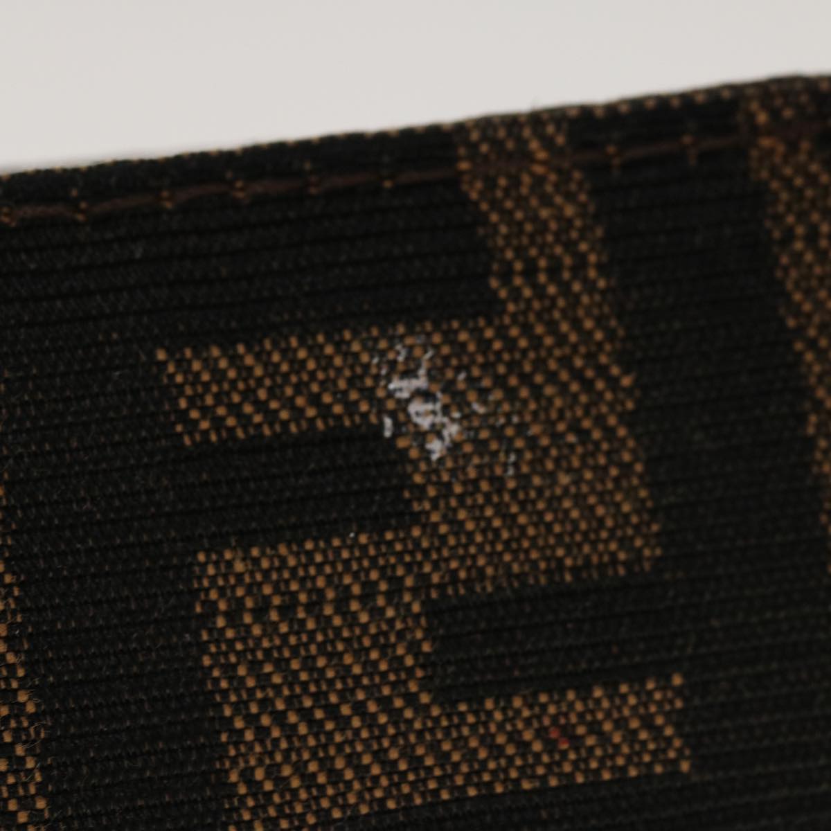 FENDI Zucca Canvas Mamma Baguette Shoulder Bag Brown Black65651