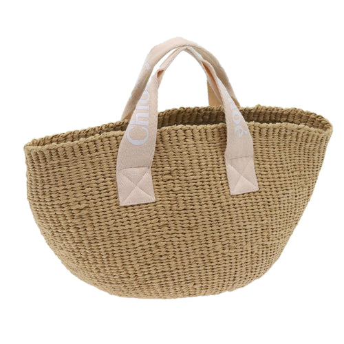 Chloe Basket Tote Bag Straw Beige 65665