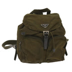PRADA Backpack Nylon Khaki  65700