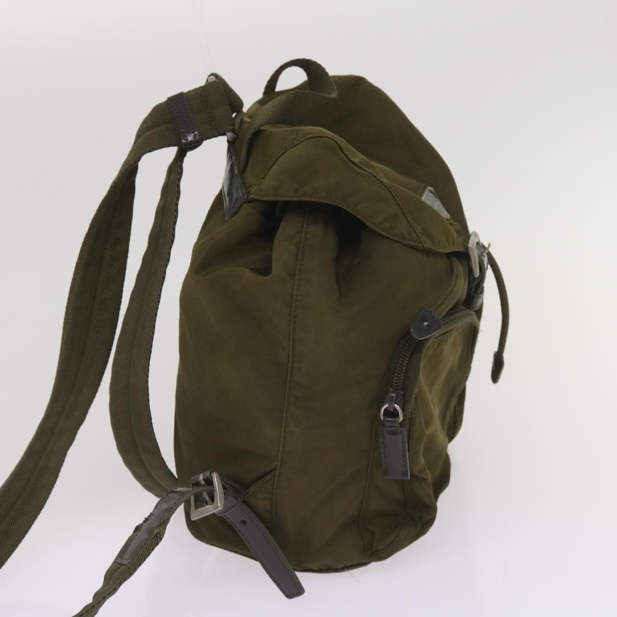 PRADA Backpack Nylon Khaki  65700