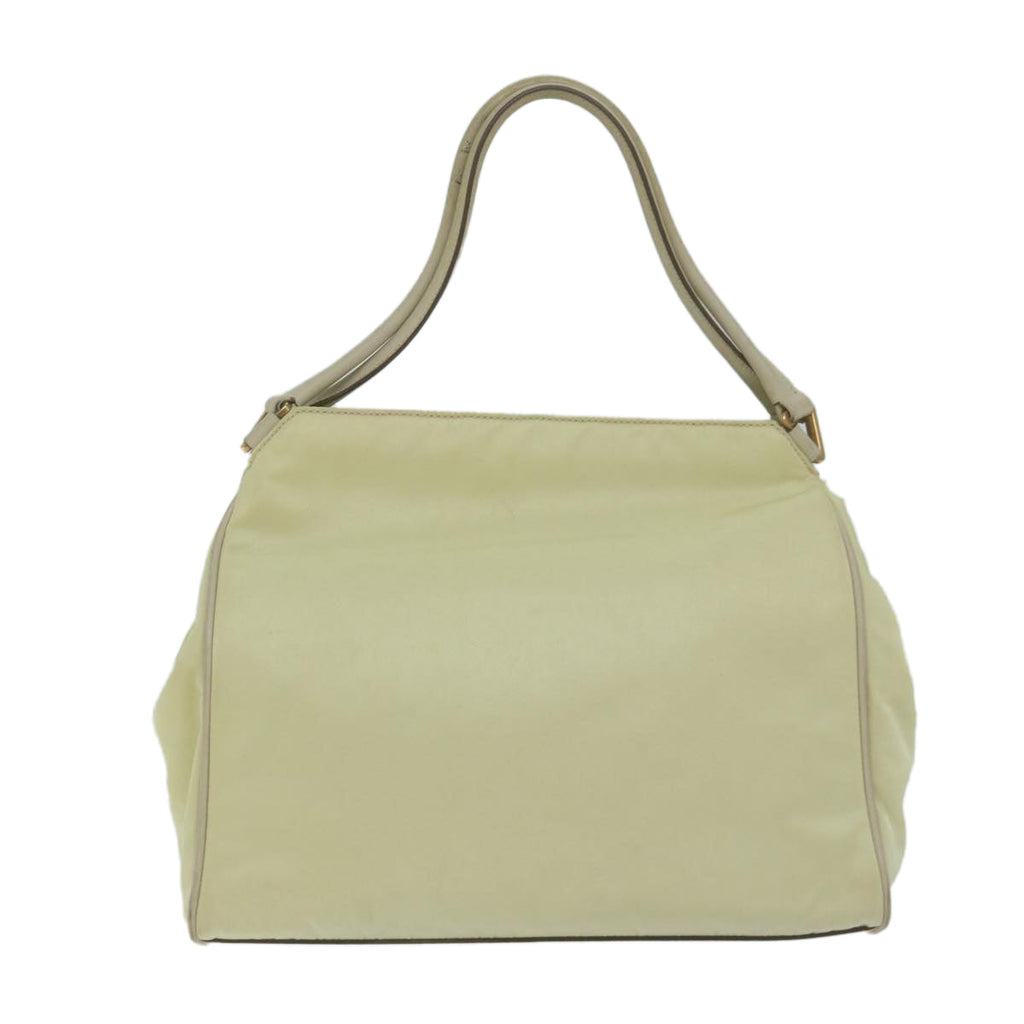 PRADA Hand Bag Nylon Cream  65701