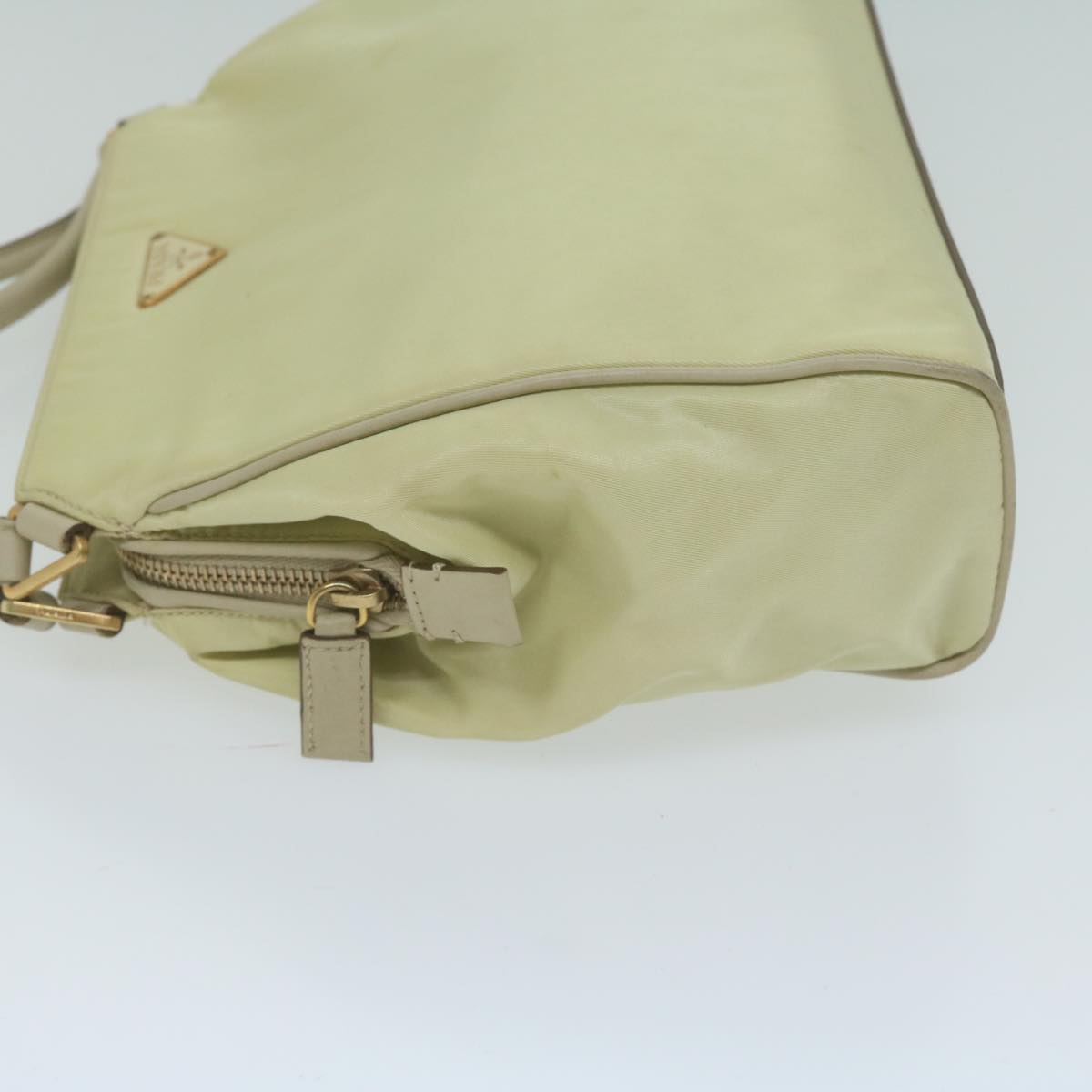 PRADA Hand Bag Nylon Cream  65701