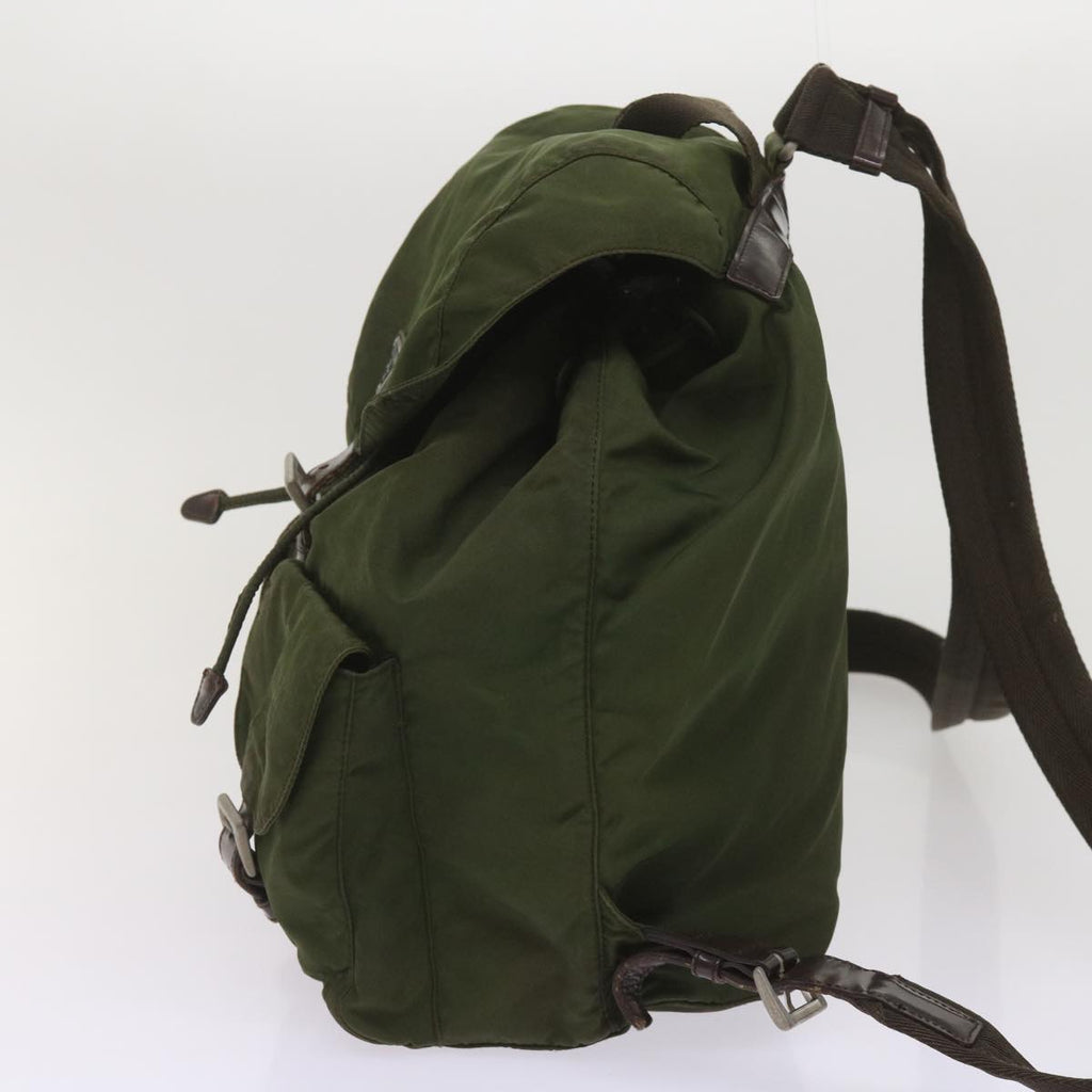 PRADA Backpack Nylon Khaki 65703