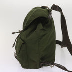 PRADA Backpack Nylon Khaki 65703