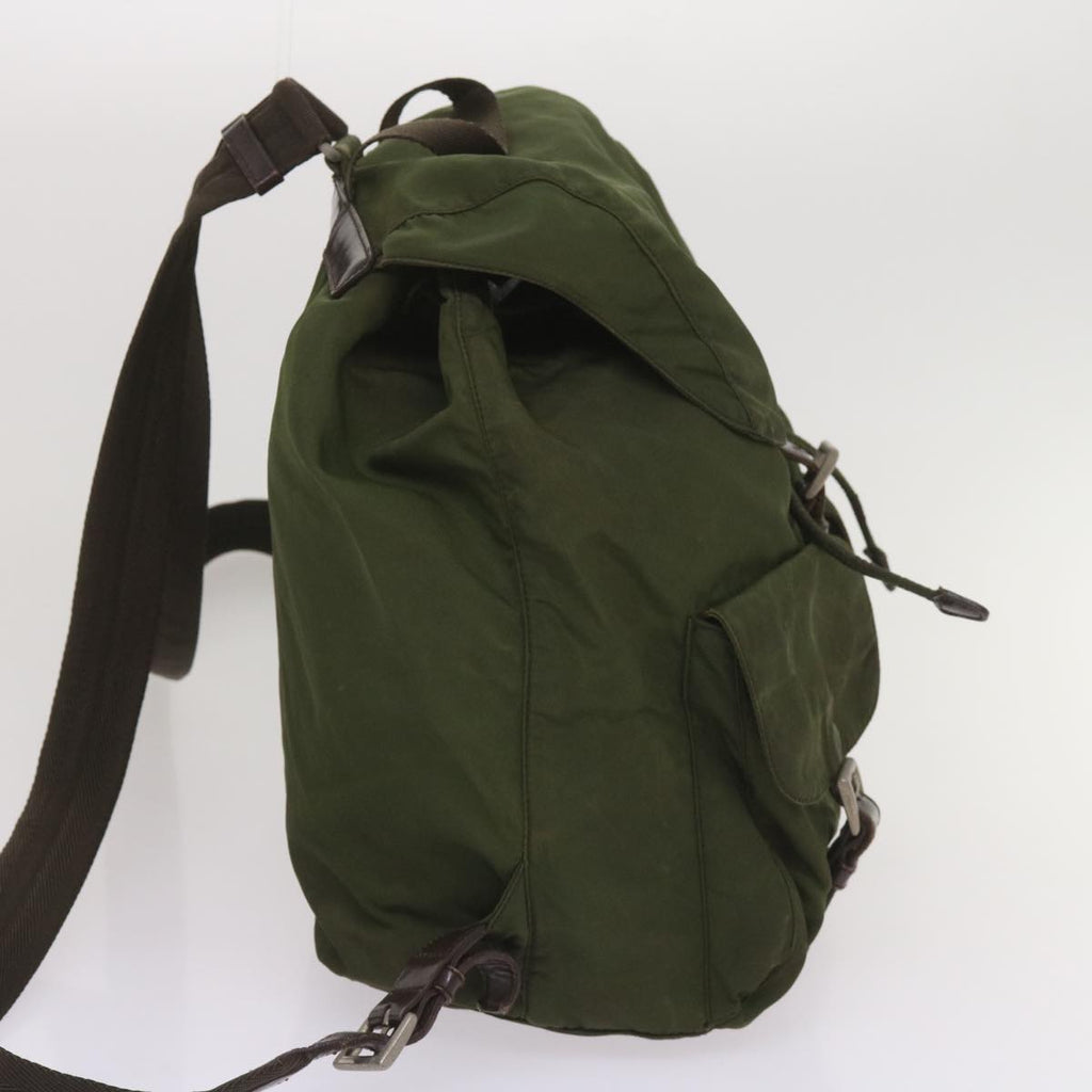 PRADA Backpack Nylon Khaki 65703