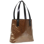 CELINE Macadam Canvas Tote Bag Brown  65721
