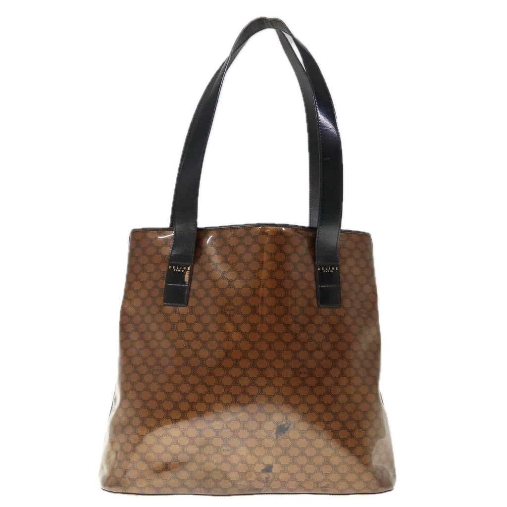 CELINE Macadam Canvas Tote Bag Brown  65721