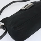 FENDI Mamma Baguette Shoulder Bag Nylon Black65743
