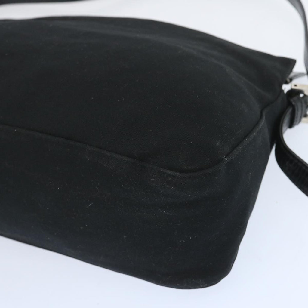 FENDI Mamma Baguette Shoulder Bag Nylon Black65743