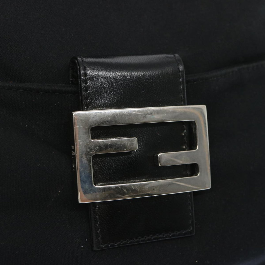 FENDI Mamma Baguette Shoulder Bag Nylon Black65743