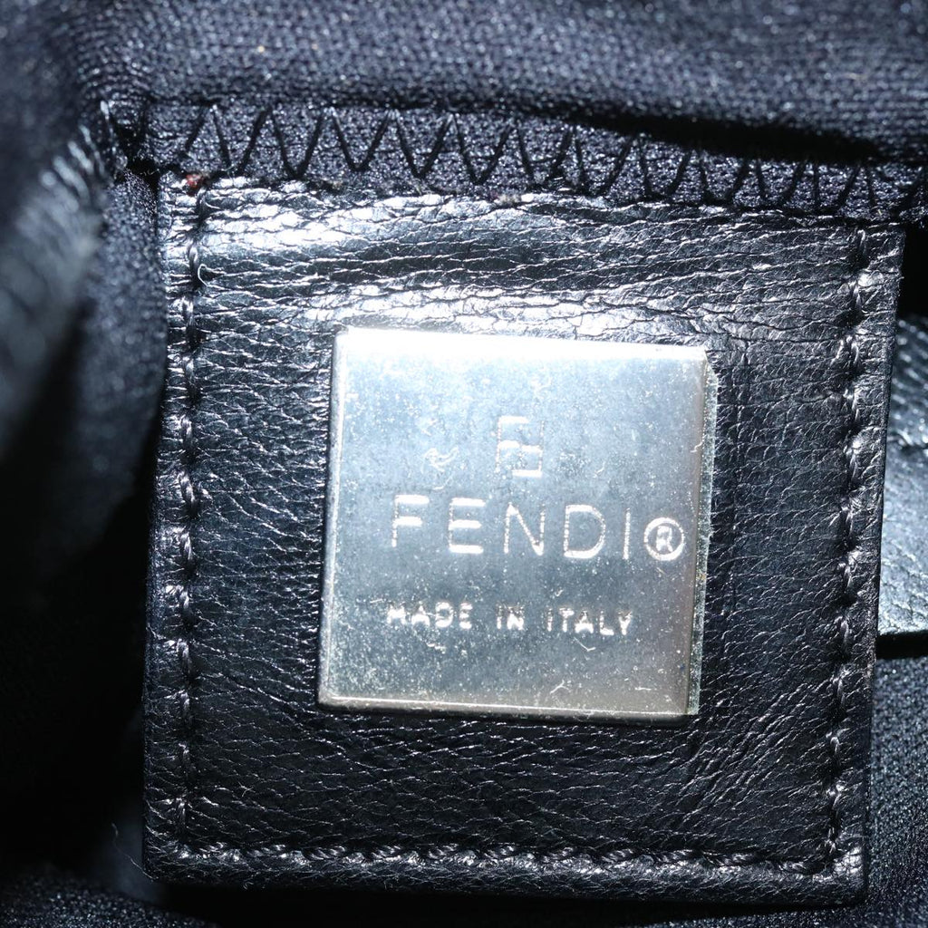 FENDI Mamma Baguette Shoulder Bag Nylon Black65743